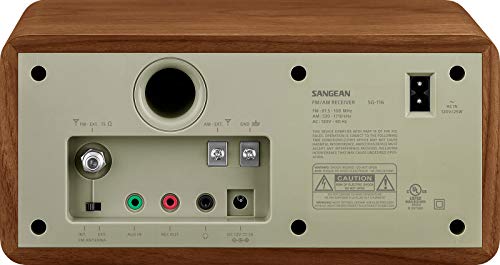 Image of Sangean SG-116 AM /FM Analog Wooden Cabinet Receiver, Walnut-Silver