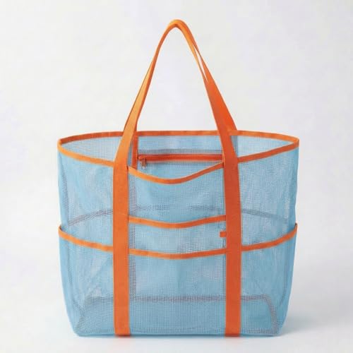 Bolso de Playa de Malla con Cierre - Grande y Ligero para Mujer miniatura 7