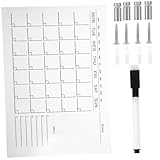 Calendrier hebdomadaire pour mur - sélectionné en matériau acrylique de haute qualité, qui peut utilisé en sécurité et de manière pendant une longue période, calendrier réutilisable pour mur