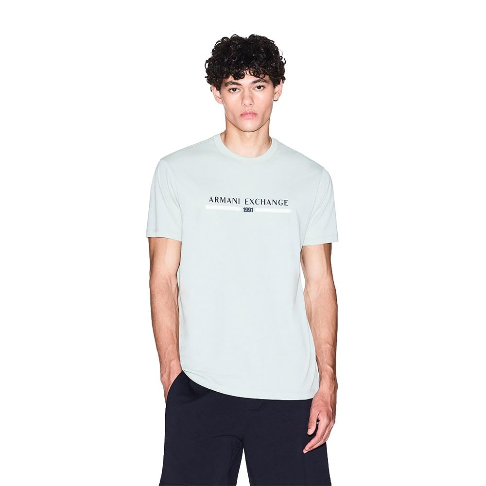 Armani Exchange Green Regular Fit T-Shirts Extra Small