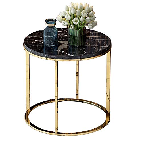 Home&Selected Furniture/Stainless Steel Side Table Living Room Marble
