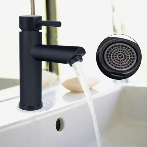 Robinet de salle de bain noir mat pour vasque et décoration moderne - 6