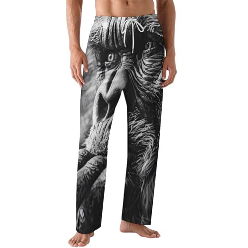 Bigfoot Sasquatch Mens Pajama Pants Print Lounge Pant PJ Bottoms Sleepwear Loungewear