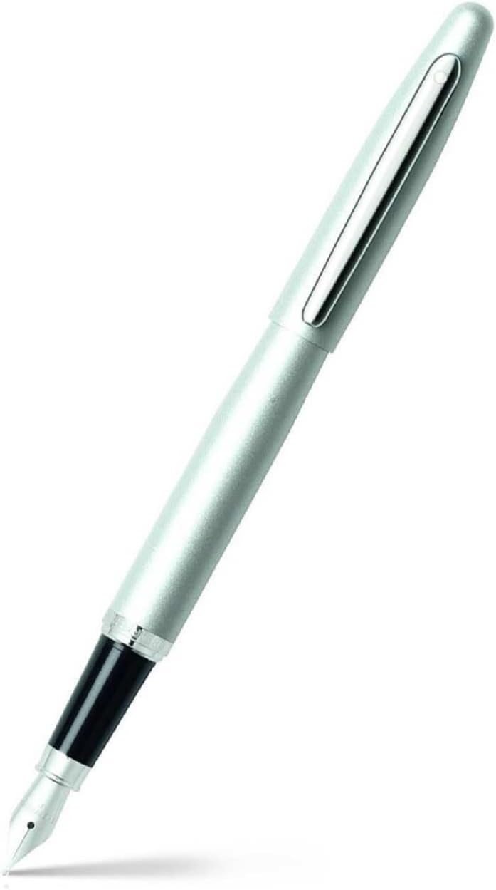 VFM 9400 Strobe Silver Fountain Pen With Chrome Trims - Medium