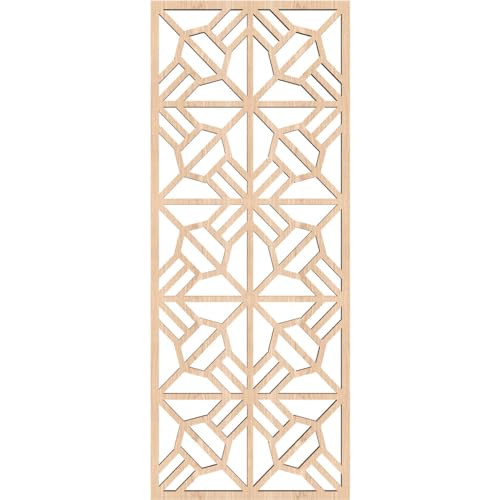 Image of Auburn Decorative Pierced Fretwork Wood Wall Panels, 9 3 /8 inchW x 24 3 /8 inchH x 3 /8 inchT, Red Oak