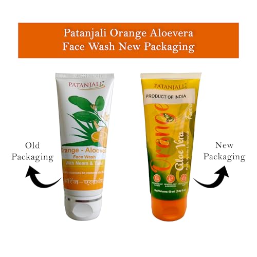 Image of Patanjali Face Wash - Orange And Aloevera (60g) (Pack of 3)