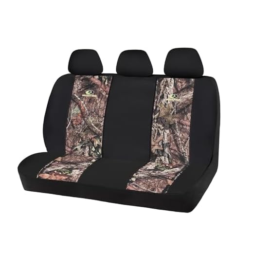 Mossy Oak Full Size Bench Seat Covers Universial Fit Most Rear Seats - Made with Rip-Stop Oxford Fabric - Official Licensed Product