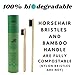 Gaia Guy Natural Bristle Bamboo Toothbrush Family Pack (NO Nylon - Horsehair ONLY) - Totally Compostable & Biodegradable Horse Hair Bristle and Bamboo Toothbrushes - Zero Waste - 4 Kids and 4 Adults