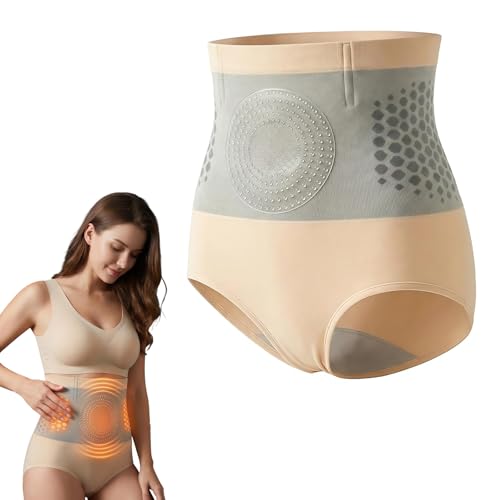 XQMMGO High Waisted Tummy Control Shapewear Shorts for Women - Thermogenic Fat Burning Sculpting Shorts - Seamless Body Shaper for Under Dresses Anti-Chafing & Butt Lift (Nude XL)