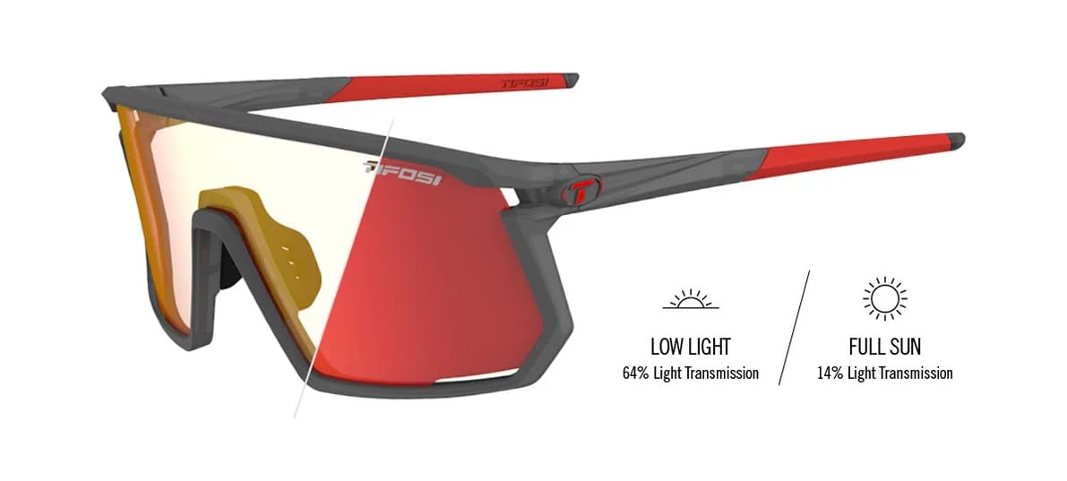 Tifosi Optics Moab Sunglasses (Satin Vapor (Clarion Red Fototec))