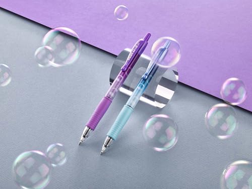 Bolígrafo retráctil Pilot G-2 07 Bubble gel rosa tinta azul miniatura 3