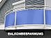 Produktbild Balkon Sichtschutz (80cm Höhe) - Maßangefertigte Balkonumrandung aus PVC/LKW-Plane | BLICK  und WINDDICHT | Extrem Robust - Verschiedene Farben und Größen (80cm x 320cm, Schwarz RAL9005)