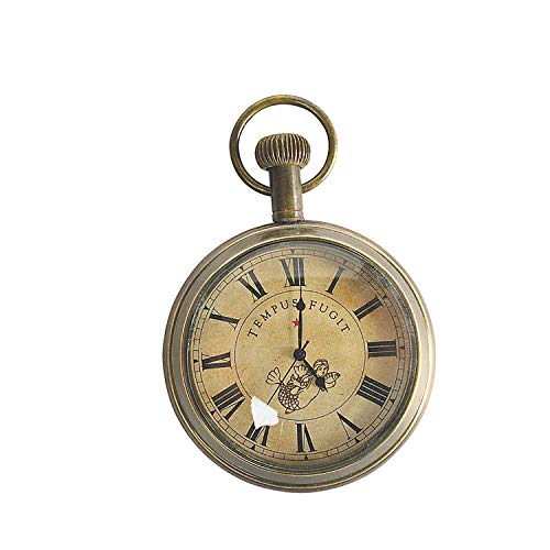 Authentic Models, Victorian Pocket Watch, Vintage-Inspired Roman Numerals Display - Bronze Finish #TOP19