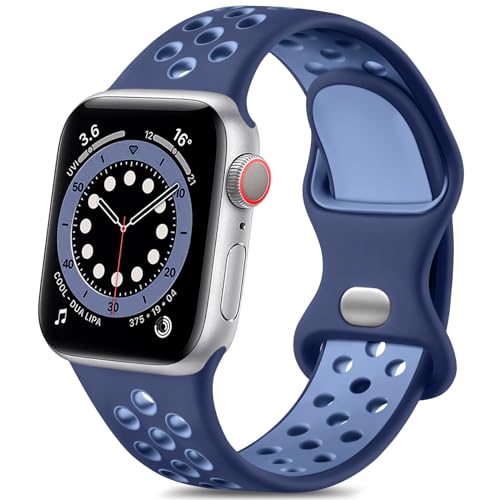 Lerobo Silicone Sport Band for Apple Watch Band 44/46/45/49/42mm Men Women