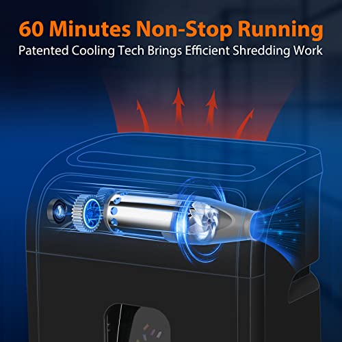 Image of VidaTeco 14-Sheet Micro Cut Paper Shredder for Home Office Heavy Duty | Auto-Reverse Anti-Jam, 60-Min Runtime P-4 Security, 5.3-Gallon Basket, Commercial Grade Shreds Staple / CD / Credit / Card, ETL