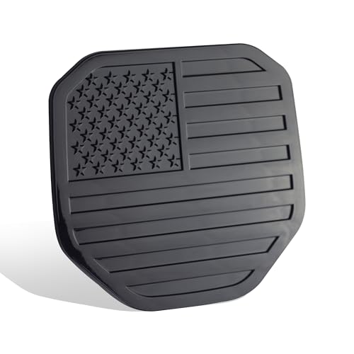 Image of Rear Tailgate Emblem for 2019-2024 RAM 1500 2500 3500, Matte Black American Flag Back Tailgate Badge Logo