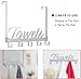 Azmoncy Over The Door Hooks, Towel Hook Towel Holder Over Door Towel Hanger Door Hanger with 5 Coat Hooks Towel Rack for Bathroom Bedroom Kitchen, Chrome