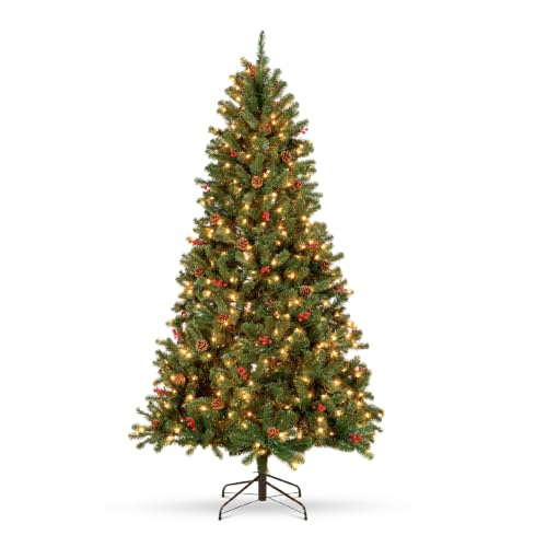 Best Choice Products 6ft Pre-Lit Pre-Decorated Artificial Christmas Tree Spruce w/Twinkling LEDs Pinecones, Berries, 250 Lights, w/ 798 Tips