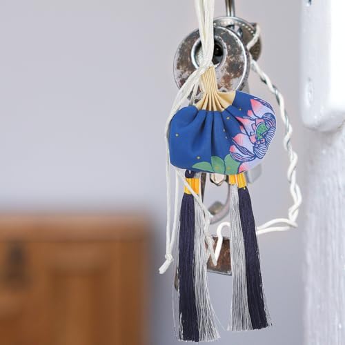 Bolsa sachet vacía para lavanda, azul satinado miniatura 5