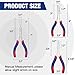 WORKPRO 3PCs Mini Pliers Set, Small Long Reach Needle Nose Pliers Includes 7