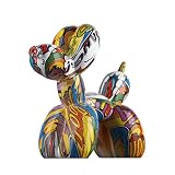 Creative Graffiti Balloon Dog Sculpture, Modern Art Resin Animal Balloon Dog Statue, Modern Decor Ba