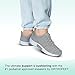 Orthofeet Women's Orthopedic Grey Knit Francis No-Tie Sneakers, Size 9