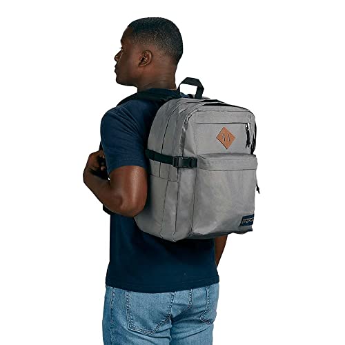 Image of JanSport Main Campus Backpack - Travel or Work backpack w 15-Inch Laptop Sleeve and Dual Water Bottle Pockets, Graphite Grey