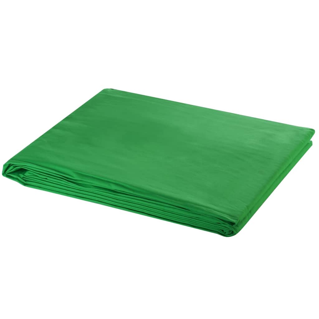 Vidaxl Green Chroma Key Backdrop For Photography - 100% Colourfast Cotton, Large Size 300X300 Cm