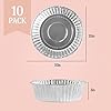 PLASTICPRO 10'' Inch Round Tin Foil Pans Disposable Aluminum, Extra Deep Freezer & Oven Safe - For Baking, Cooking, Storage, Roasting, Reheating, Pack of 10