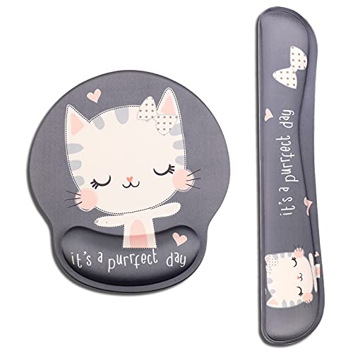  AOKSUNOVA Juego de alfombrilla de ratón ergonómica y reposamuñecas para teclado y ratón 