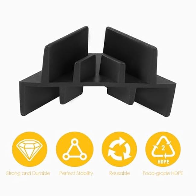 12 Pack Tray Stackers for Harvest Right Freeze Dryer Trays, Freeze Dryer Machine Accessories Compatible with Harvest Right Trays Stack (Black)