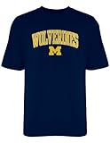 NCAA Michigan Wolverines Old Varsity/Gildan T-Shirt, Navy, Large
