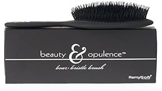 RemySoft Beauty & Opulence Boar Bristle Brush - Safe For Hair Extensions, Weaves and Wigs