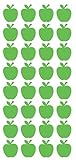 Green Apple Stickers 1' DC04-063 Envelope Seals Arts & Crafts Vinyl Sticker Decal for Wall, Laptop, Cell Phone 128 Pieces