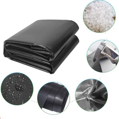 Telo per laghetto in EPDM 6x8 m, Resistente agli Strappi, Spessore 0,35 Mil, Impermeabile, per laghetti e Giochi d'Acqua Esterni, Telo da Giardino Resistente.