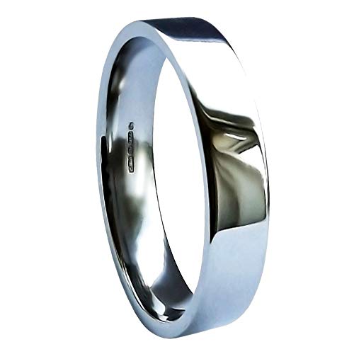 Bague mariage argent massif de qualité lourde et finition flat court