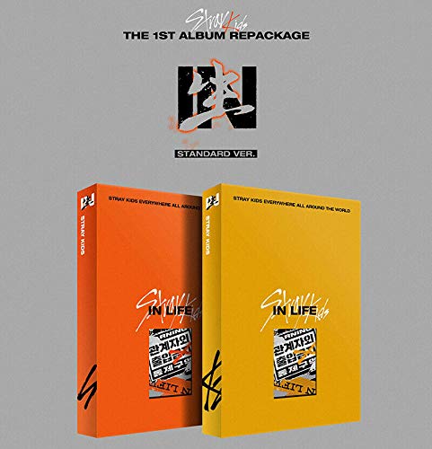 STRAY KIDS [IN / IN LIFE] 1st Repackage Album STANDARD [A / B] RANDOM Ver 1ea CD+1p POSTER+72p Photo Book+2ea Photo Card+1ea Post Card+TRACKING CODE K-POP SEALED