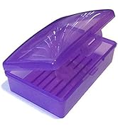 American Comb: Soap Box, 1 Purple - Made in the USA - Soapbox with Hinged Lid and Secure Latch