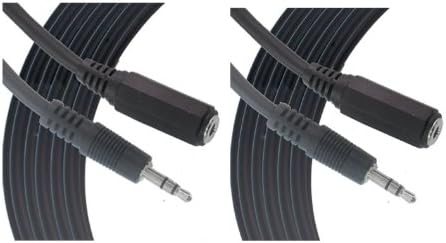 Comprehensive Extend Your Headphone Cable 10ft Headphone Extension Cable 3.5mm Stereo Mini Male to Female Cable 2-Pack
