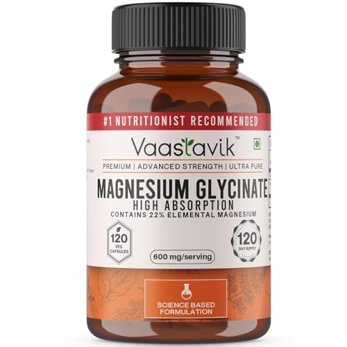 Magnesium Glycinate Supplement 120 Veg Capsules