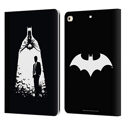 Étui portefeuille iPad 9.7 Batman DC Comics en cuir noir pour protection intégrale