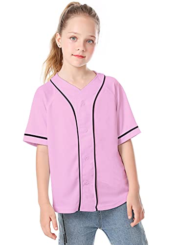 Image of Yuji Itadori Kids Baseball Jersey Button Boys Short Sleeve T-Shirts Hip Hop Fashion Casual Sports Solid Color Shirt