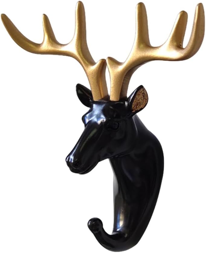 Wall Mounted Animal Head Rack Coat Cap Wall Hanger Horse Giraffe Elk Elephant Hook Decorative Room Decor Bathroom Accessory,ADH image 2