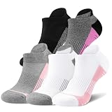 OGW Running/Athletics Ankle Socks for Women 5-Pack - Thick Cushioned with Arch Support,Moisture-Wicking for Yoga/Gym,size 5-12