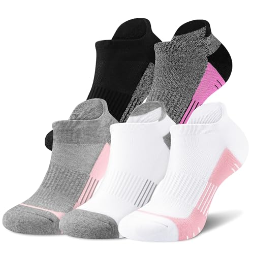 OGW Running/Athletics Ankle Socks for Women 5-Pack - Thick Cushioned with Arch Support,Moisture-Wicking for Yoga/Gym,size 5-12