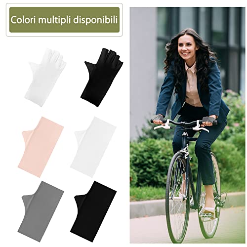 Guanti Protezione UV Unghie -Guanti Senza Dita di