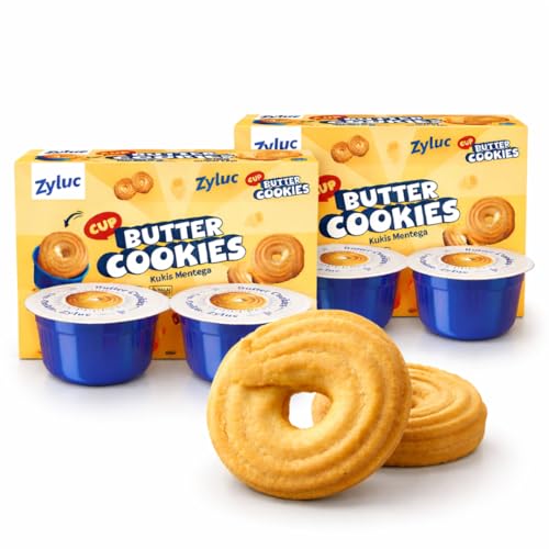 Zyluc Butter Cookies – 32 Single-Serve Snack Cups (3 Cookies Each) – Cup-Packed, Fresh &amp; Crispy, Mess-Free Family Snack for Kids, Lunchboxes, Office, Travel &amp; Sharing, Pack of 2 (800g)