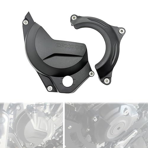 TT719 Clutch Cover Guard and Ignition Cover Guard Protection Set Compatible with CFMOTO Ibex 450 Durable Nylon High Temperature Resistant Black CFMOTO Ibex 450 Accessories CFMOTO 450MT Accessories