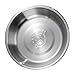 Angoily Placas de Cena de Acero Inoxidable Platos de Cena de Metal Alimentación Sirviendo Placa de Campamento Reutilizable Placa Redonda Vegetal Cesta de Vapor (Plata) 20X2x3. 7Cm