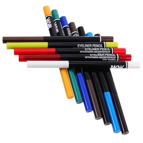 Beaupretty 12 Piezas delineador de ojos instante delineador de labios neutro peekaboo eyeliner gel maquillaje lapiz ojos negro lapiz de ojos negro lápiz delineador de cejas femenino